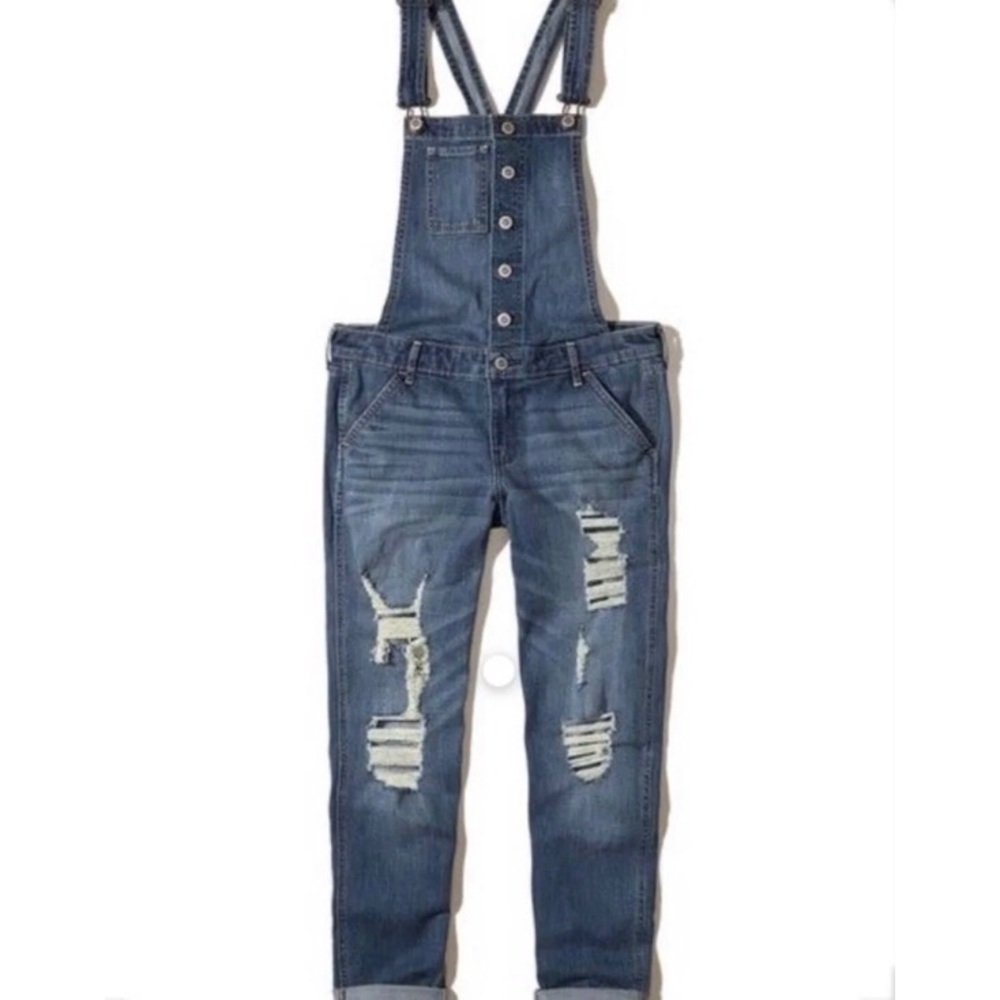 Hollister | Boyfriend Overalls Distressed